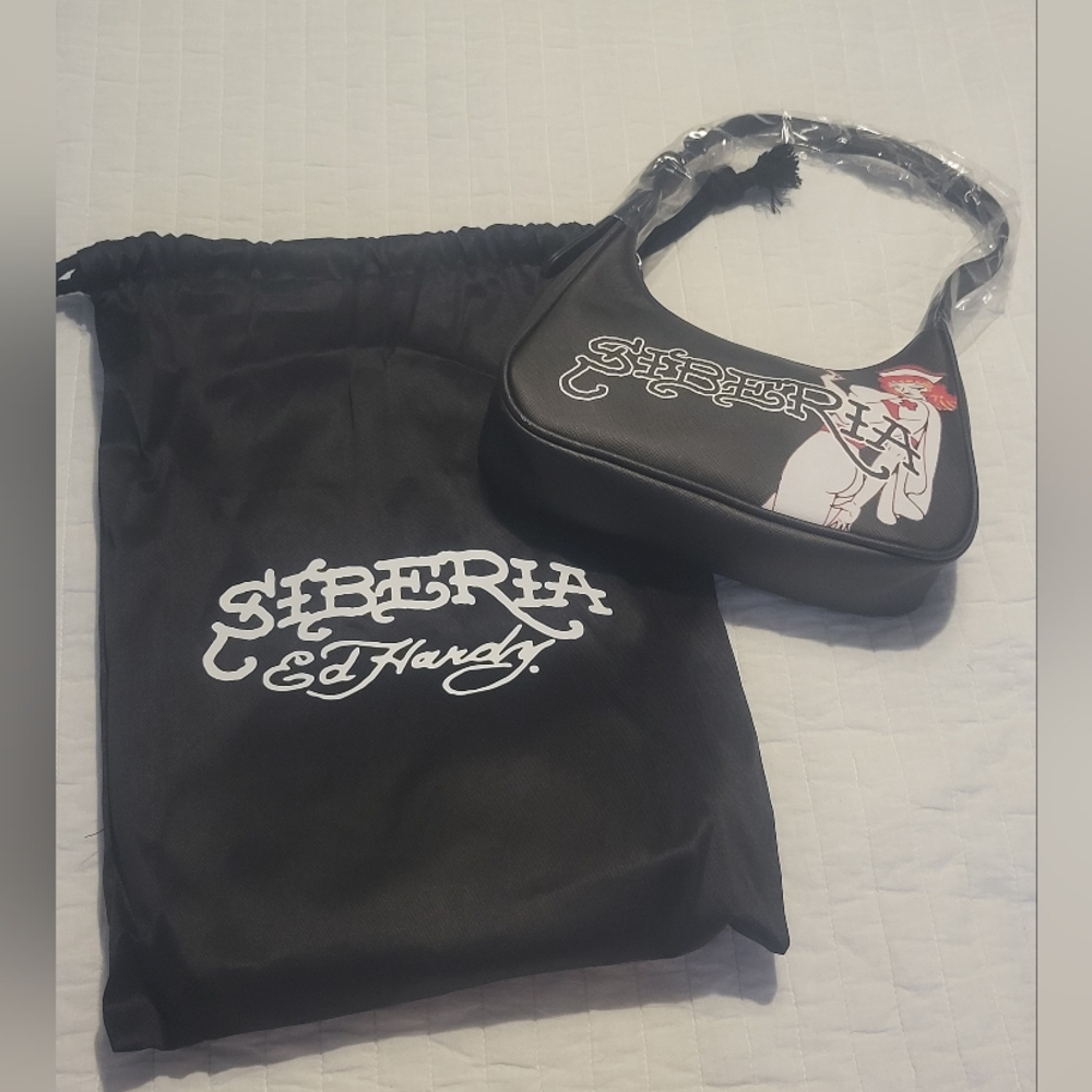 Ed Hardy x Siberia Hills Y2K Purse Shoulder Bag W/dustbag -NWT-